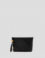 Clara Messenger black leather shoulder bag