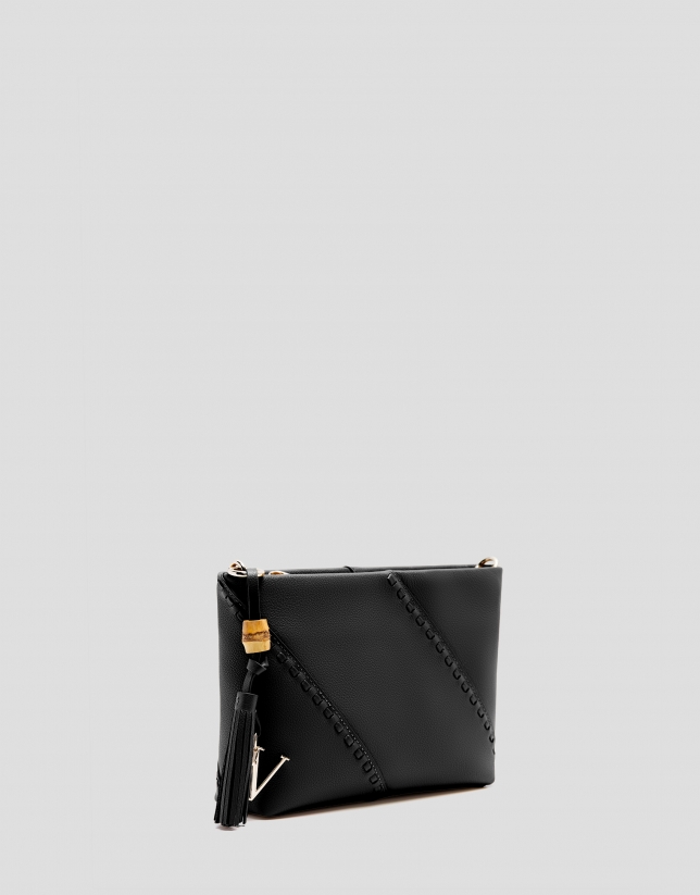 Bolso bandolera Clara Messenger piel negra