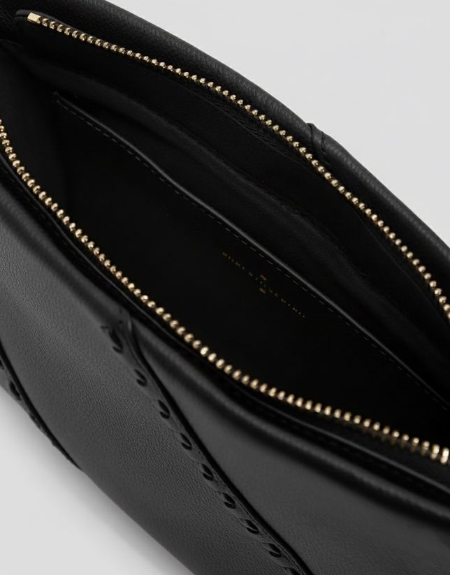 Bolso bandolera Clara Messenger piel negra