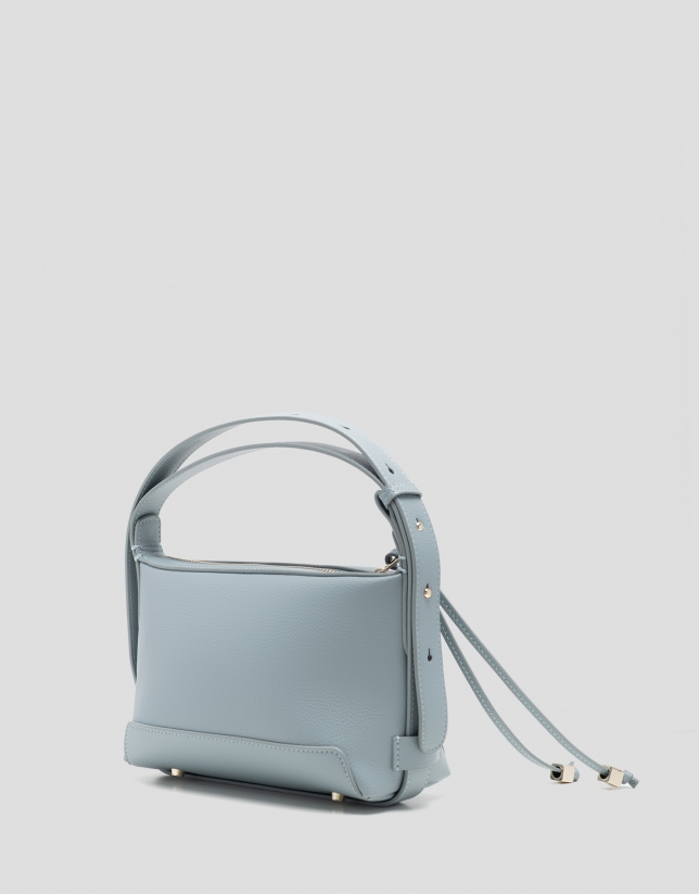 Lila mini shoulder bag in light blue leather