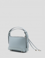 Bolso bandolera Lila mini piel azul claro