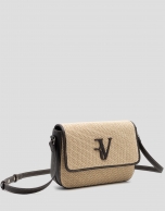 Vera Crossbag bag in beige and brown leather