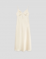 Beige strappy slip dress