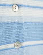 Horizontal striped cardigan in shades of blue