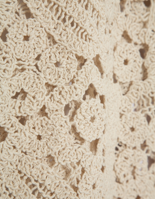 Jersey punto calado beige