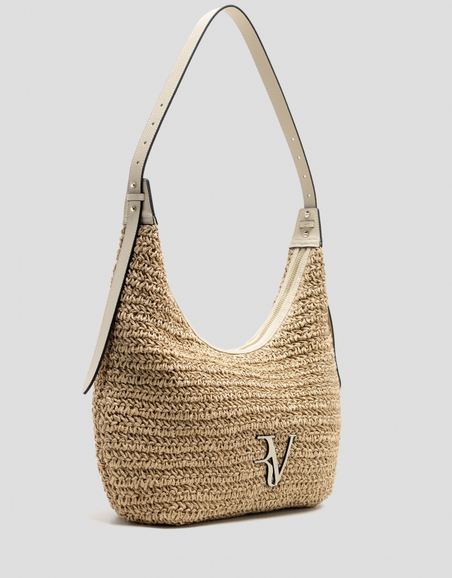 Jimena Hobo shoulder bag in ecru