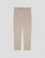 Sand-dyed chino trousers