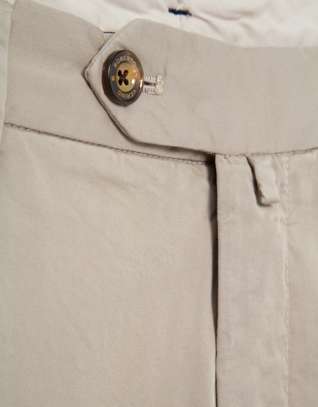 Sand-dyed chino trousers