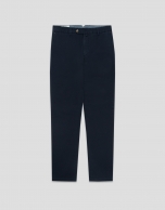Navy blue dyed chino trousers