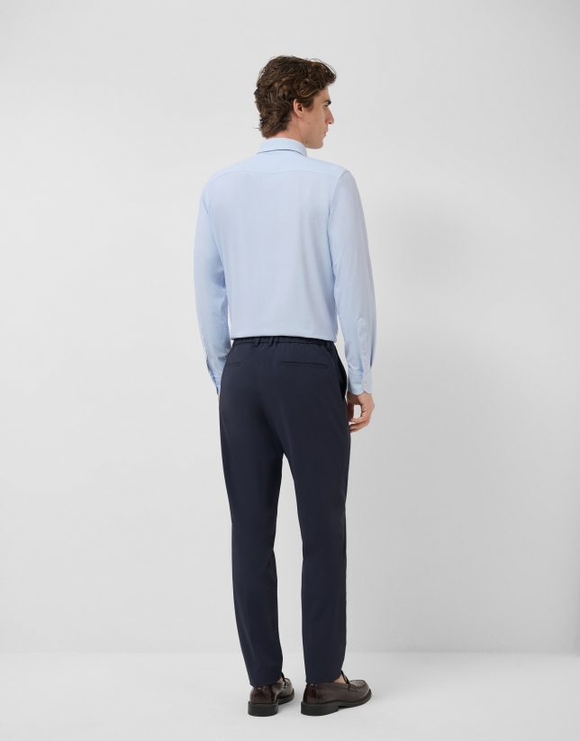Navy blue technical separate trousers