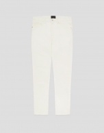 Five-pocket trousers in ecru twill