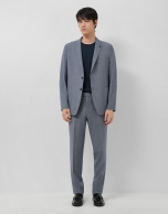 Plain ink blue faux separate trousers