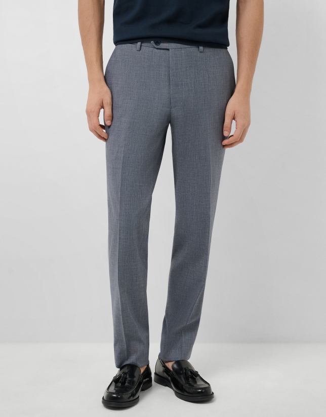 Plain ink blue faux separate trousers