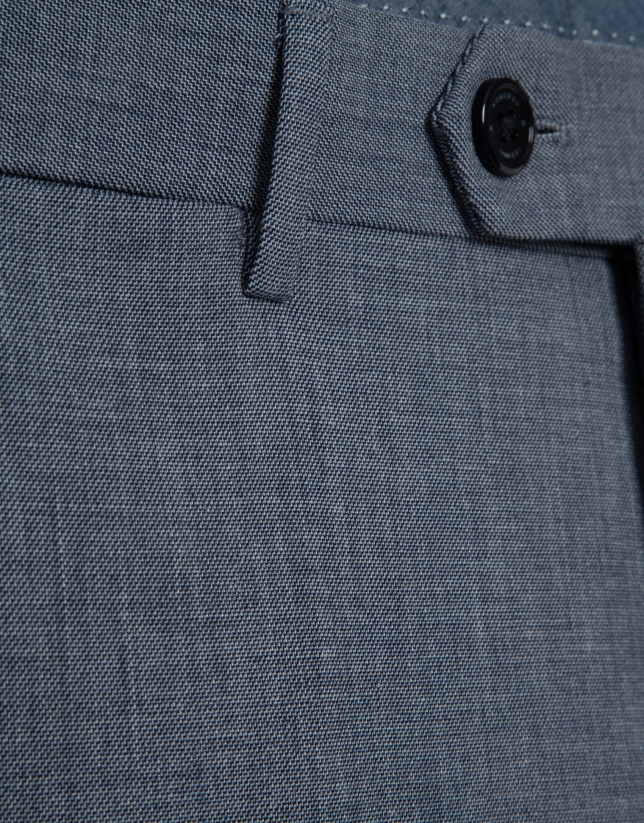 Plain ink blue faux separate trousers