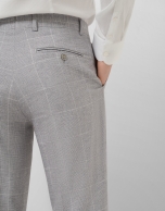 Separate grey checked trousers