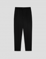 Black knit trousers