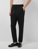 Black knit trousers