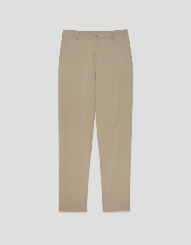 Pantal&oacute;n separate liso t&eacute;cnico beige