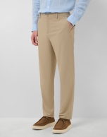 Beige plain technical separate trousers