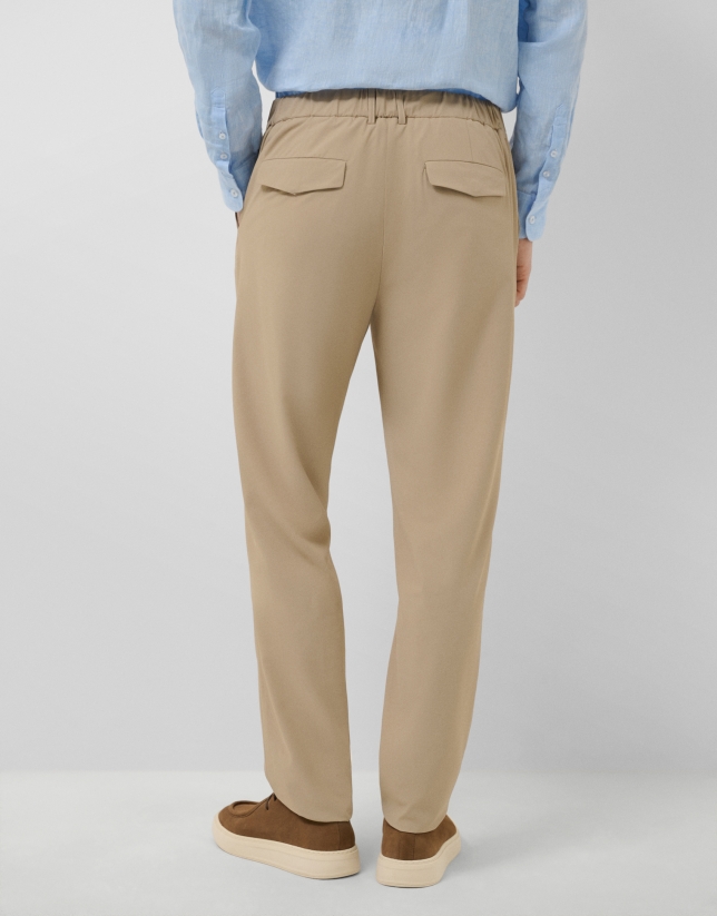 Pantal&oacute;n separate liso t&eacute;cnico beige