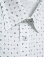 Regular fit blue geometric print casual shirt