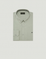 Regular fit khaki light oxford shirt