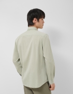 Regular fit khaki light oxford shirt