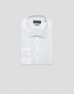 Camisa sport slim fit microestructura blanca
