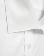 Slim fit sports shirt with white microstructure