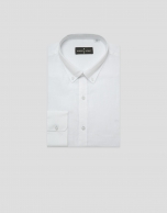 Camisa sport regular lino blanco
