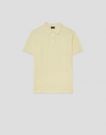 Polo piqu&eacute; de manga corta amarillo claro