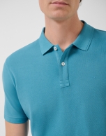 Polo piqu&eacute; de manga corta azul verdoso