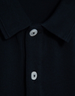 Polo piqu&eacute; de manga corta marino