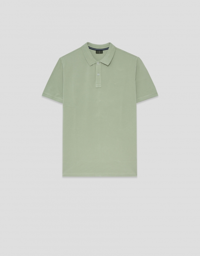 Polo piqu&eacute; de manga corta caqui