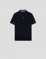 Polo tricotado estructura marino