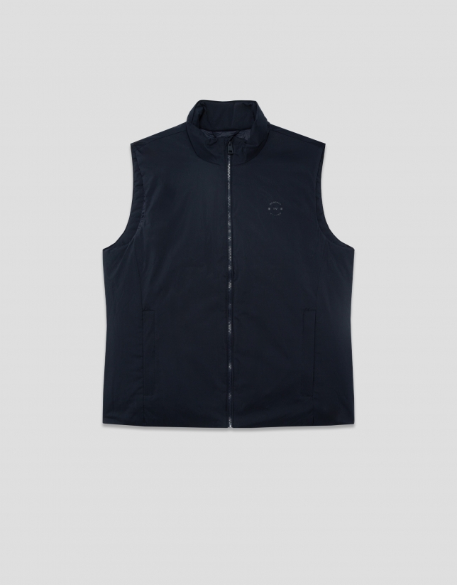 Navy blue padded gilet