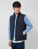 Navy blue padded gilet