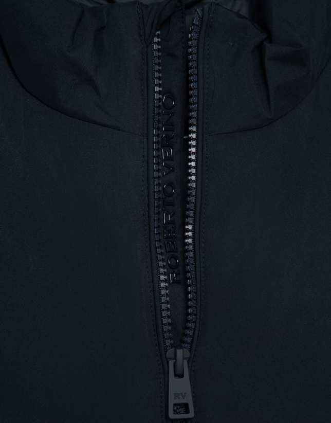 Navy blue padded gilet