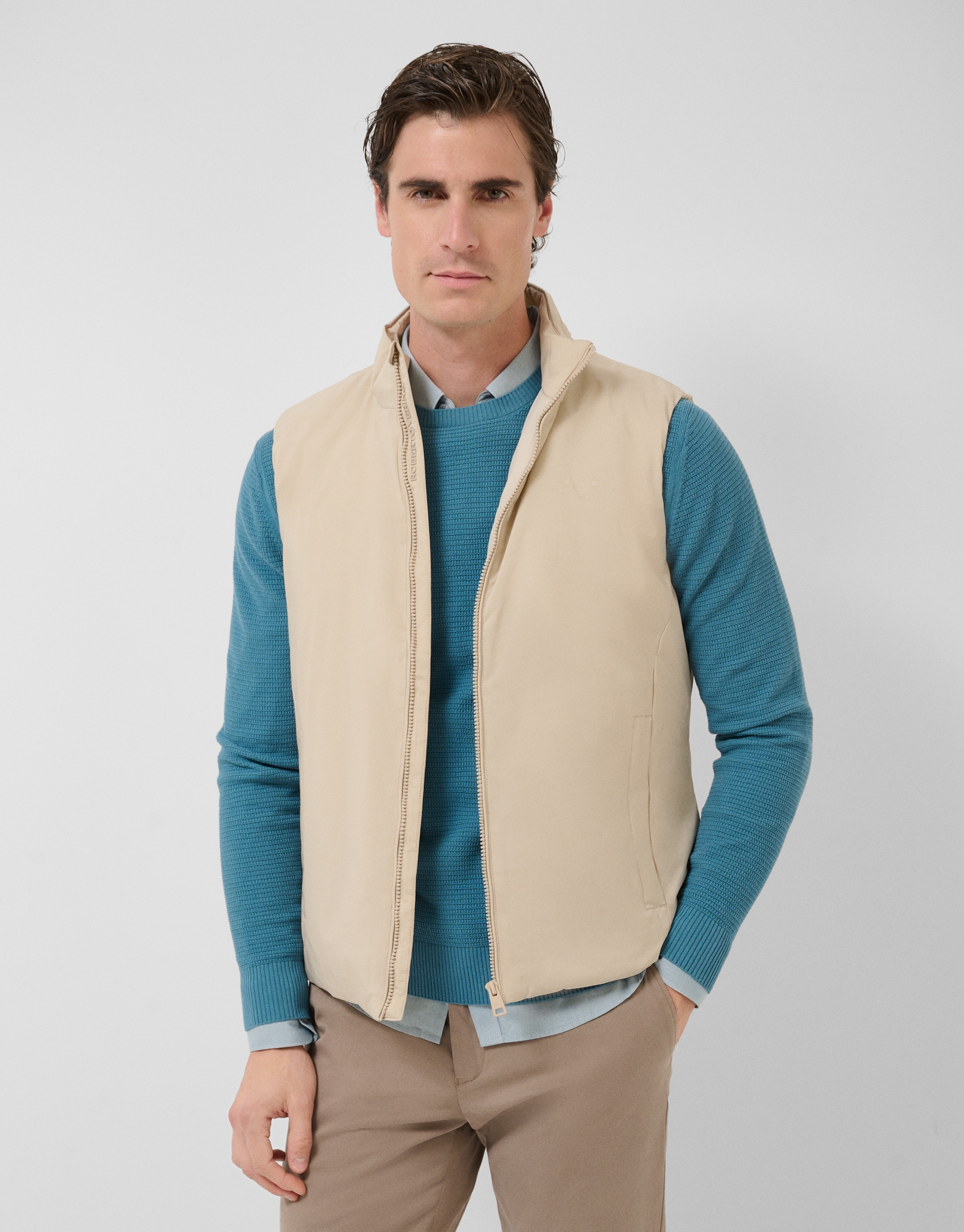 Ecru padded gilet
