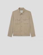 Beige technical separate overshirt