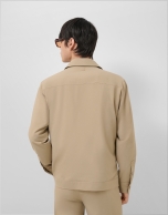 Beige technical separate overshirt