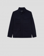 Navy blue technical parka