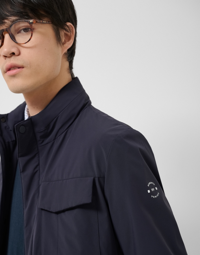 Parka cuatro bolsillos azul marino