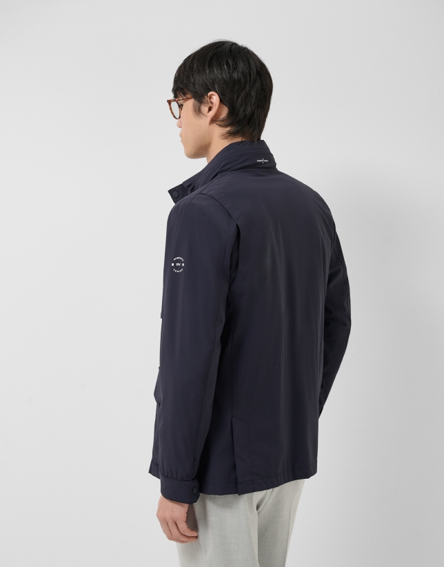 Parka cuatro bolsillos azul marino