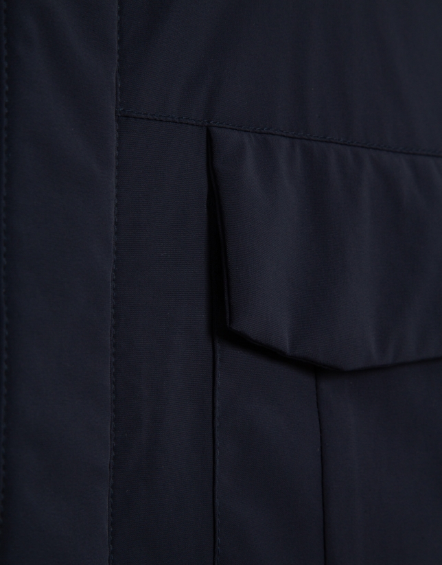 Parka cuatro bolsillos azul marino