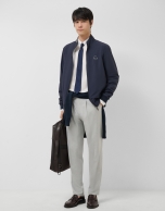 Cazadora reversible marino/gris