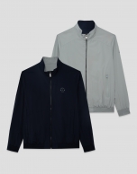 Cazadora reversible marino/gris