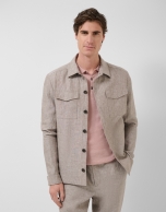 Sobrecamisa lino gris
