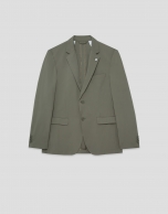 Khaki technical fabric blazer
