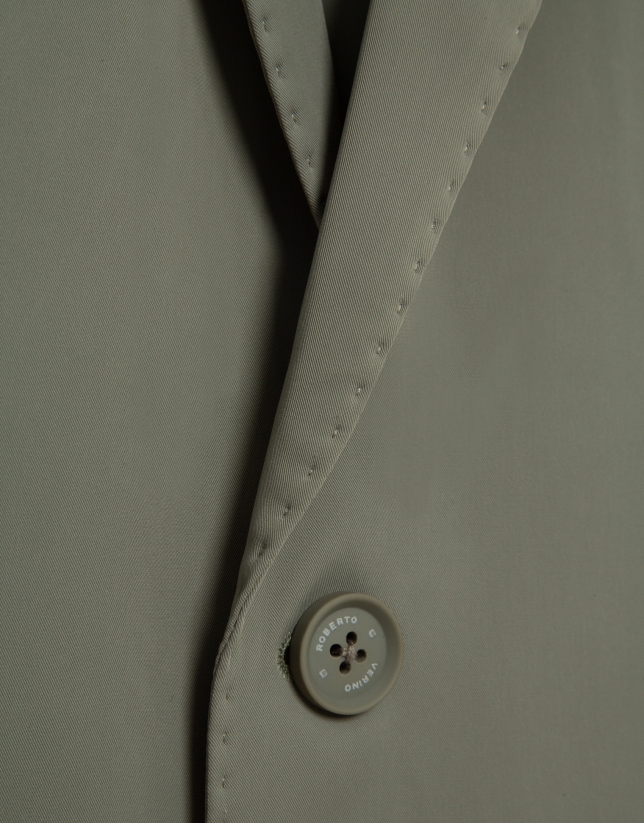 Khaki technical fabric blazer